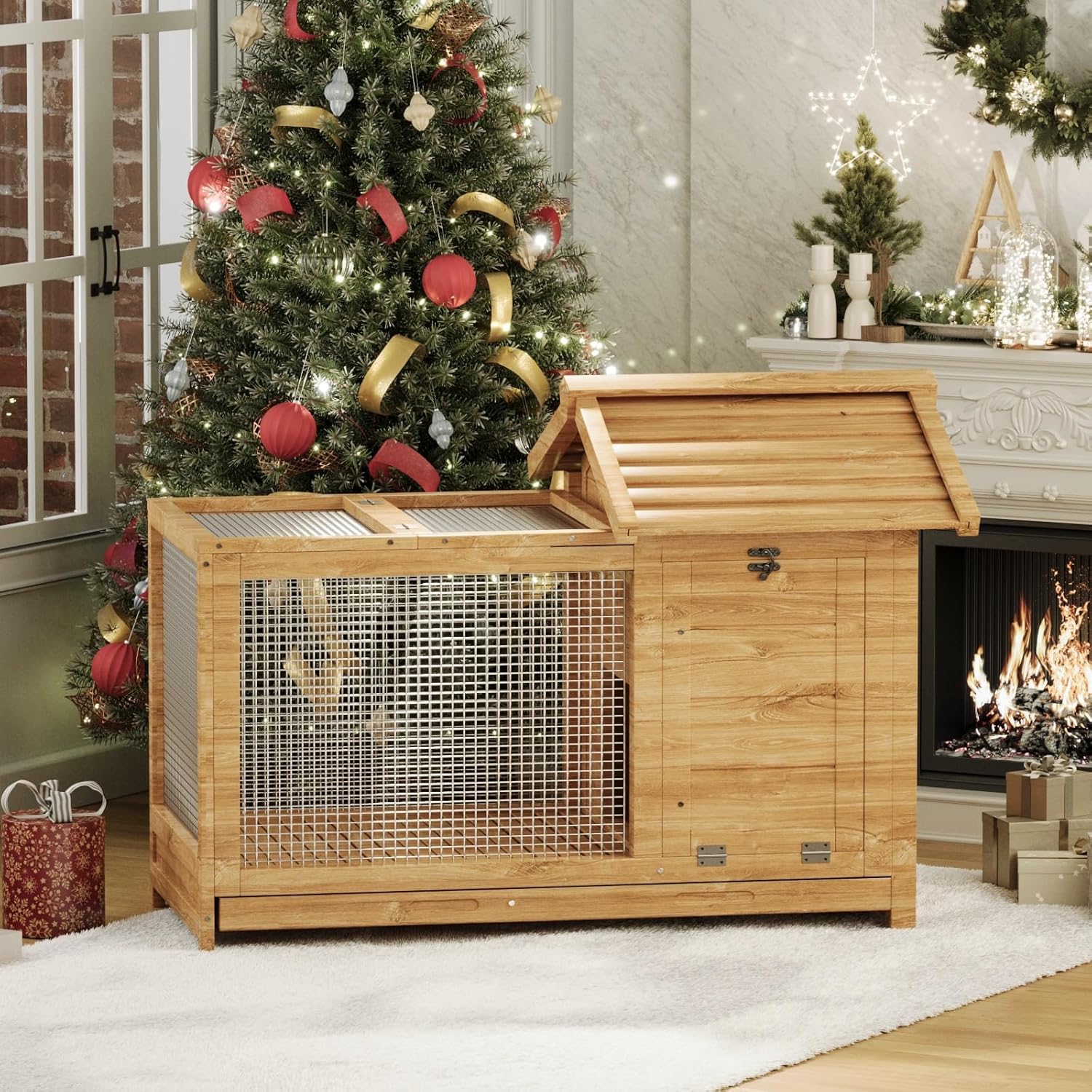 Wooden Rabbit Hutch Indoor and - Rabbit Cage Wire 评论和价格