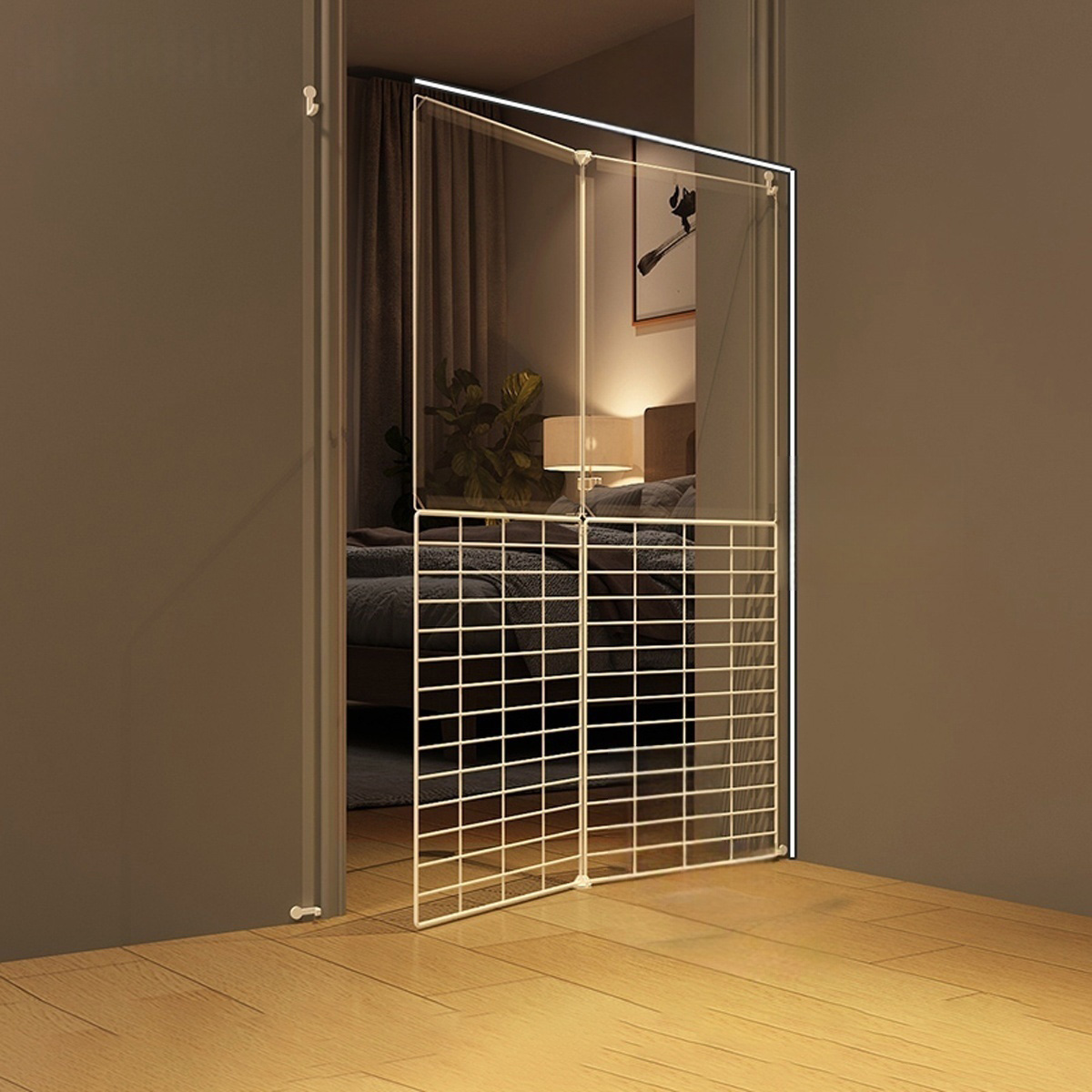 Cat-Proof Door Barrier for Hom - Rabbit Cage Wire 评论和价格
